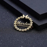 Personalized Stainless Steel Letter Name Brooches