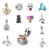 925 Silver Sea Shell Cat Pendant for Bracelet Charms