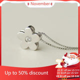 925 Silver Flower Necklaces for Women