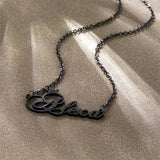 Crown Choker Personalized Name Necklace for Men Women