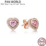 925 Silver Round Zircon Pan Earrings for DIY Wedding Jewelry