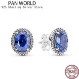 925 Silver Round Zircon Pan Earrings for DIY Wedding Jewelry