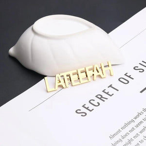 Personalized Stainless Steel Brooch Men Women Minimalist Party Gift