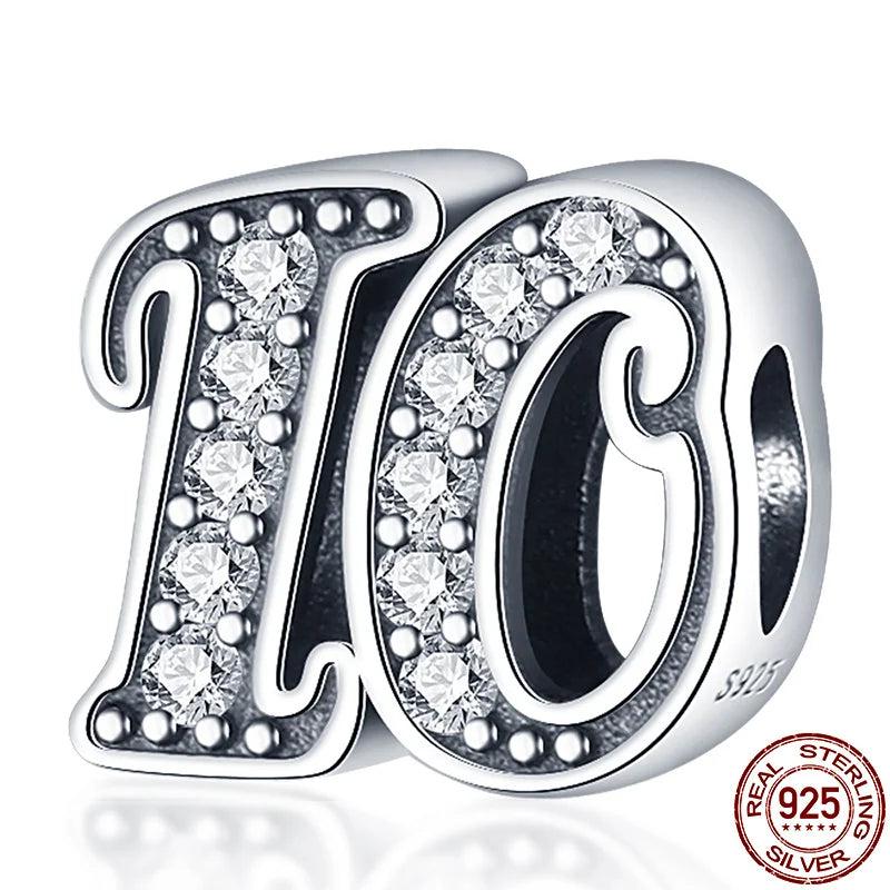 925 Silver Lucky Number Charm Pendant for Women