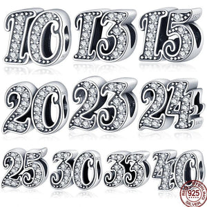 925 Silver Lucky Number Charm Pendant for Women