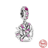 925 Silver Family Tree Dangle Charm Bead for Bracelet