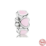 925 Silver Pink Car Unicorn Ice Cream Charm Beads for Women