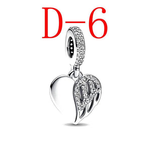 Heart & Angel Dangle Charm for Snake Chain Bracelet - P1486