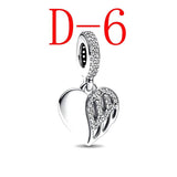 Heart & Angel Dangle Charm for Snake Chain Bracelet - P1486