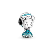 925 Sterling Silver Princess Castle Charm Bead Pendant