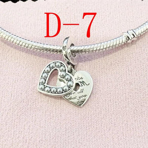 Two-Tone Infinity Heart Diy Bead Snake Chain Bracelet Bangle