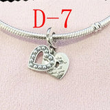 Two-Tone Infinity Heart Diy Bead Snake Chain Bracelet Bangle