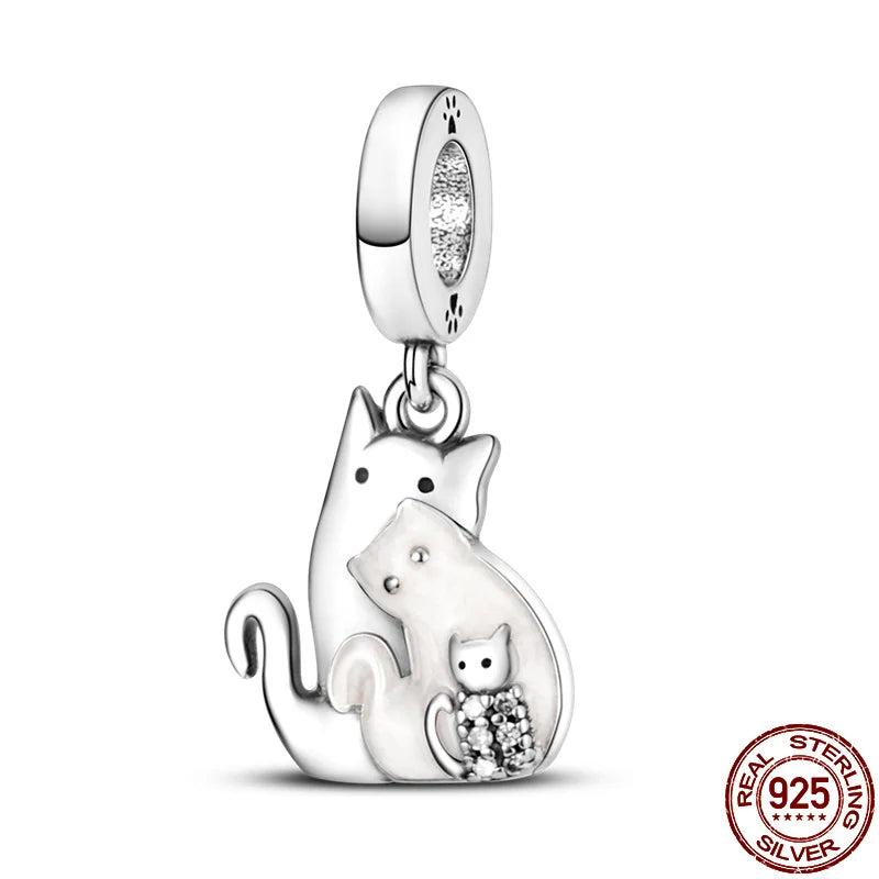 925 Silver Dragon & Butterfly Charms Beads Fit Bracelet, Women Jewelry