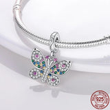 925 Silver Dragon & Butterfly Charms Beads Fit Bracelet, Women Jewelry