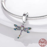 925 Silver Dragon & Butterfly Charms Beads Fit Bracelet, Women Jewelry
