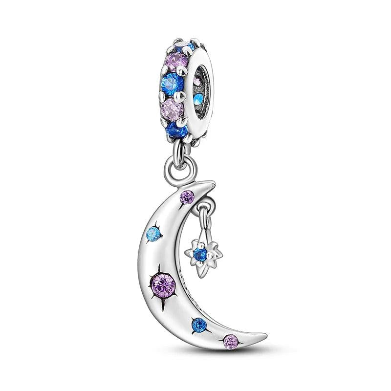 925 Sterling Silver Colorful Flower Love Bracelet for Women
