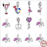 925 Silver Wife Mom Dad Purple Zircon Pendant