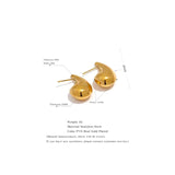 Water Drop Stud Earrings Stainless Steel Charm Jewelry