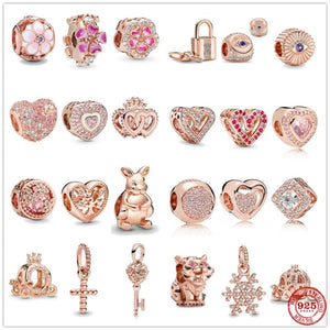 925 Silver Eye Heart Charm Bead For Bracelet DIY Jewelry