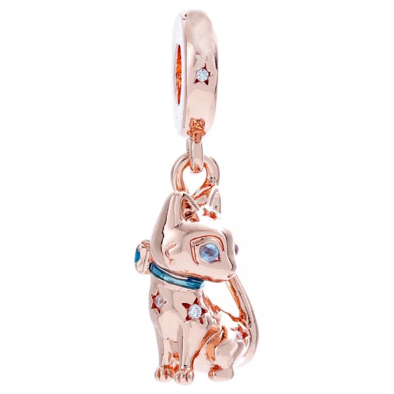 Sterling Silver Cat Paw Bestie Bot Robot Pendant Bead Charm