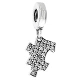 Sterling Silver Cat Paw Bestie Bot Robot Pendant Bead Charm