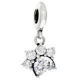 Sterling Silver Cat Paw Bestie Bot Robot Pendant Bead Charm