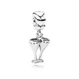 925 Silver Coffee Beer Wine Cup Charm Bead for Bracelet