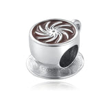 925 Silver Coffee Beer Wine Cup Charm Bead for Bracelet