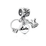 925 Silver Heart Merry-Go-Round Charm Bead Pendant for Bracelet DIY