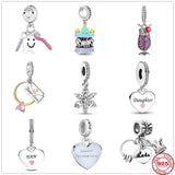 925 Silver Heart Merry-Go-Round Charm Bead Pendant for Bracelet DIY