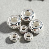 925 Sterling Silver Charm Beads 3x2mm 5x3mm Spacer Findings DIY Earrings
