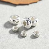 925 Sterling Silver Charm Beads 3x2mm 5x3mm Spacer Findings DIY Earrings
