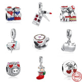 SilverBead Cherry Clip Couple Nurse Doctor Coffee BeautyFit Bracelet Charm Beads