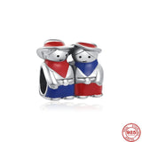 SilverBead Cherry Clip Couple Nurse Doctor Coffee BeautyFit Bracelet Charm Beads