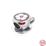 SilverBead Cherry Clip Couple Nurse Doctor Coffee BeautyFit Bracelet Charm Beads