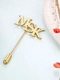 Custom Initials Brooch Stainless Steel Leader to Husband