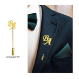 Custom Initials Brooch Stainless Steel Leader to Husband