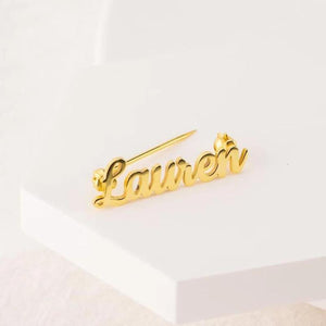 Stainless Steel Letter Brooch - Unique Gift for Female Leaders