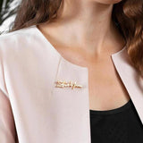 Stainless Steel Letter Brooch - Unique Gift for Female Leaders
