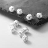 925 Sterling Silver Round Ball Beads 9mm Spacer DIY Jewelry Findings