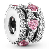 925 Silver Radiating Love Mama Heart Mother Bead