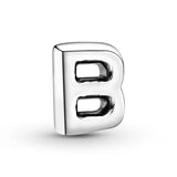 Alphabet Letter A-Z Petite Locket Floating Charms 925 Sterling Silver Beads DIY