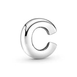 Alphabet Letter A-Z Petite Locket Floating Charms 925 Sterling Silver Beads DIY