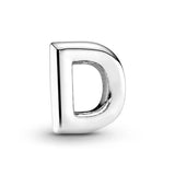 Alphabet Letter A-Z Petite Locket Floating Charms 925 Sterling Silver Beads DIY