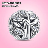 925 Silver Sea Shell Dolphin Love Pave Sparkling Beads Charms Bracelet