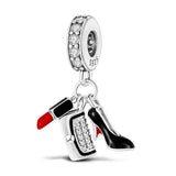 Red Series Charm Beads 925 Sterling Silver Fit Women Bracelet Pendant
