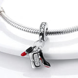 Red Series Charm Beads 925 Sterling Silver Fit Women Bracelet Pendant