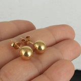 Stainless Steel Round Ball Stud Earrings For Women & Girls