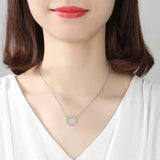 925 Sterling Silver Round Necklaces & Pendants For Women