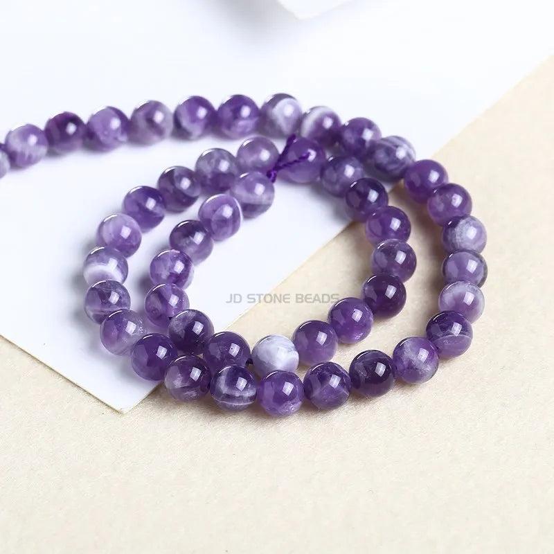 Amethysts Beads Light & Dark Healing Round Loose Spacer Bead